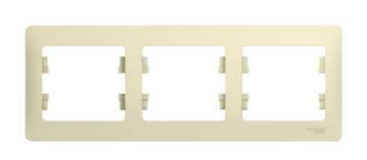 Изображение товара Рамка Systeme Electric GSL000203 серия Glossa горизонтальная 3 поста