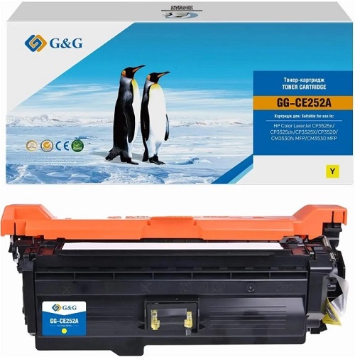 

Картридж G&G GG-CE252A лазерный CE252A желтый (7000стр.) для HP CLJ CP3525n/CP3525dn/CP3525X/CP3520/CM3530fs MFP/CM3530 MFP, GG-CE252A