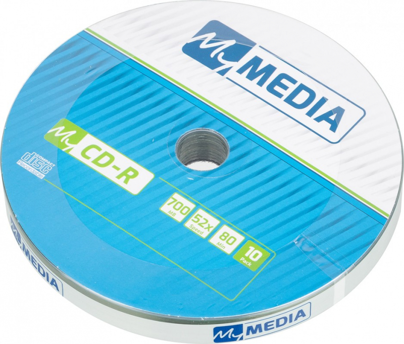 

Диск CD-R MYMEDIA 69204 700Mb 52x Pack wrap (10шт) (1545327), 69204