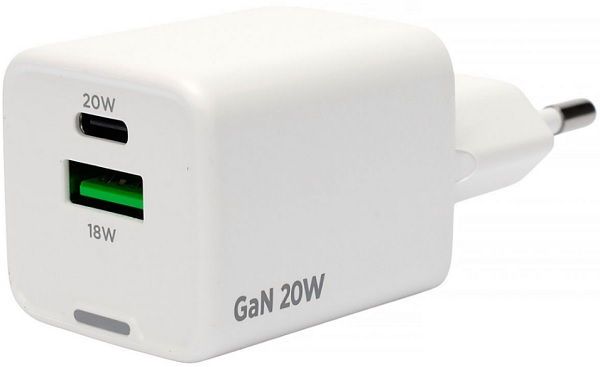 

Зарядное устройство сетевое Cablexpert MP3A-PC-61 Зарядное устройство Cablexpert 20Вт GaN, 3А, QC4.0/PD, 1xUSB, 1xType-C, белый, пакет, MP3A-PC-61