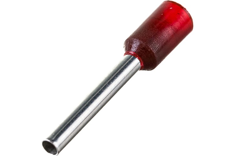 

Наконечник IEK UGN10-001-03-12 Е 1,0-12 1мм2 дл.16.6мм красный/серый (100шт), UGN10-001-03-12