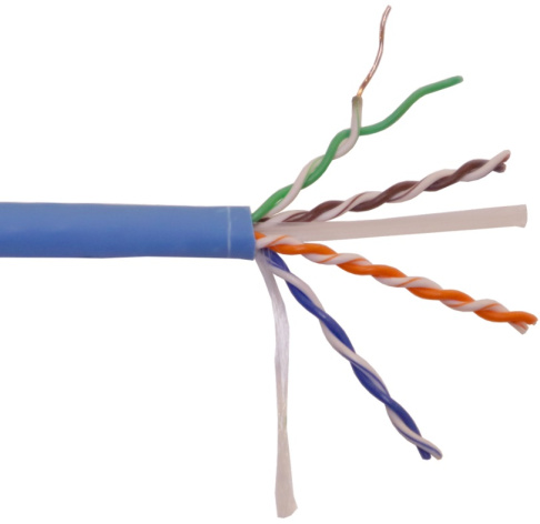 фото Кабель витая пара U/UTP 6 кат. 4 пары Lanmaster LAN-6EUTP-HFLT-BL в Омске