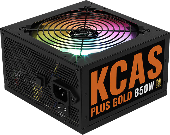 

Блок питания ATX AeroCool KCAS PLUS GOLD 850W 4710562759228 850W, APFC, Fan ARGB 12cm, 80+ Gold, KCAS PLUS GOLD 850W