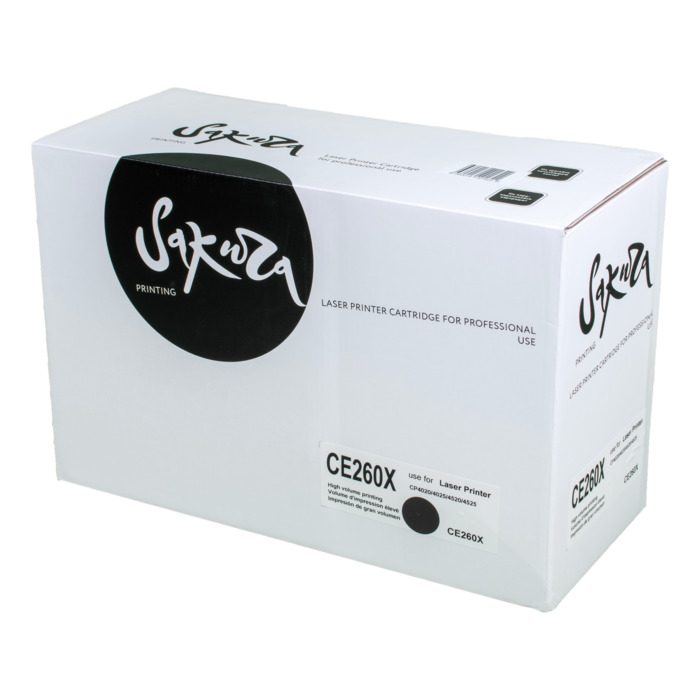 

Картридж Sakura SACE260X для HP Color LaserJet CP4020/4025/4520/4525, черный, 17000 к., SACE260X