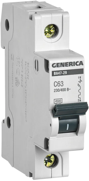 Изображение товара Автоматический выключатель IEK MVA25-1-063-C