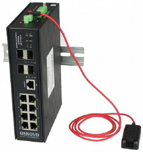 

Коммутатор OSNOVO SW-70804/ILS промышленный управляемый (L2+) Gigabit Ethernet на 8GE RJ45 + 4 GE SFP порта с функцией мониторинга температуры/ влажно, SW-70804/ILS