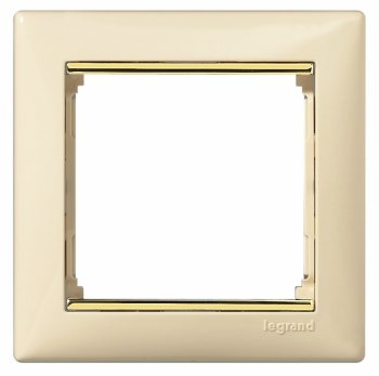 

Рамка Legrand 774151 Valena 1 пост, IP20 (слоновая кость/золотой .штрих), 774151