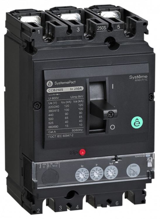 

Автоматический выключатель в литом корпусе Systeme Electric SPC100F04022L3DF SYSTEMEPACT CCB100 36KA 3P3D S2.2 40A рычаг, SPC100F04022L3DF