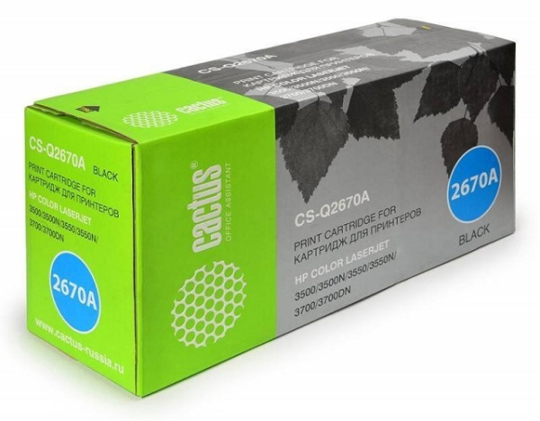 Изображение товара Картридж Cactus CS-Q2670AR для HP LaserJet черный 3700 серий