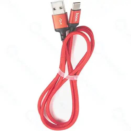 

Кабель интерфейсный Hoco X14 Times USB/Type-C, красный с черным, X14 Times