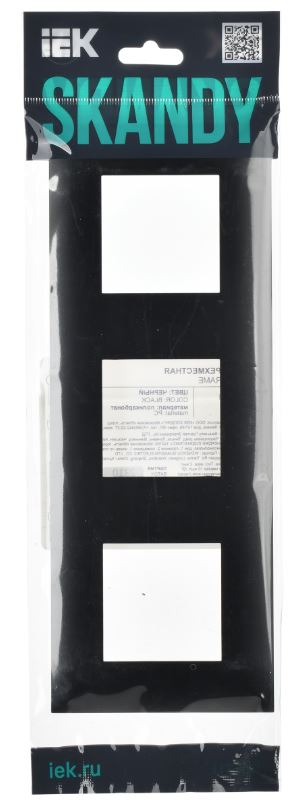 

Рамка тройная IEK SK-M32-K02 SKANDY SK-F03Bl черная, SK-M32-K02