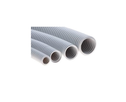 

Труба гофрированная лёгкая Ecoplast 20150HFR HFFR, с зондом, без галогена, трудногорючая, цвет серый, диам. 50мм, (15м), 20150HFR