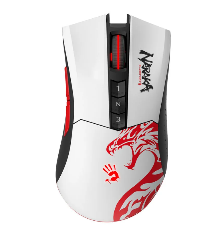 

Мышь Wireless A4Tech R90 PLUS NARAKA белый/рисунок оптическая (5000dpi) USB (7but) 1881978, R90 PLUS NARAKA
