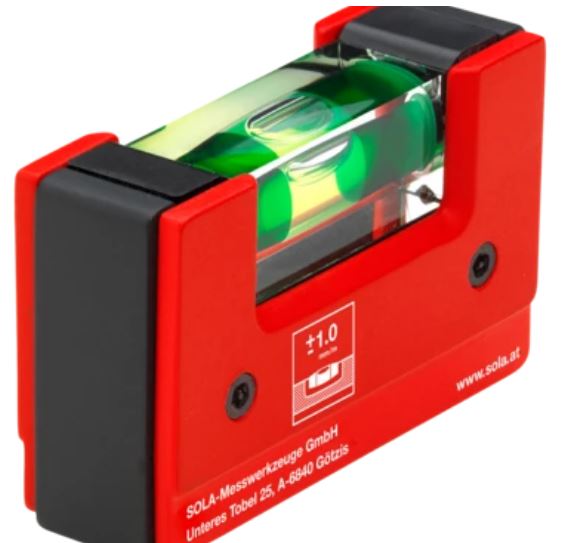 

Уровень SOLA 01620101 компактный GO!, 1 глазок, точн. 0,75 мм/м, 01620101