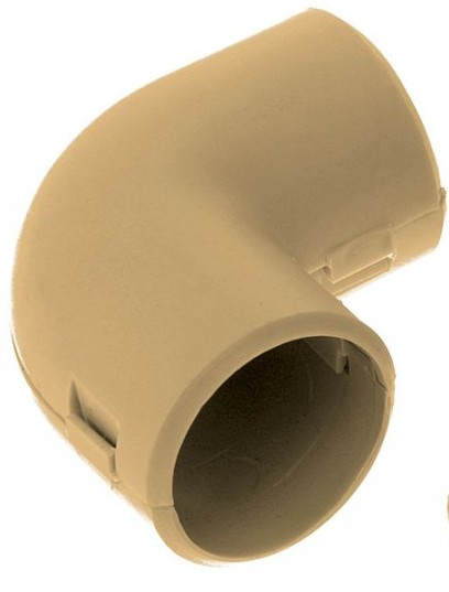 Изображение товара Соединитель Промрукав PR13.0243 для пластиковых труб, угол 90 градусов