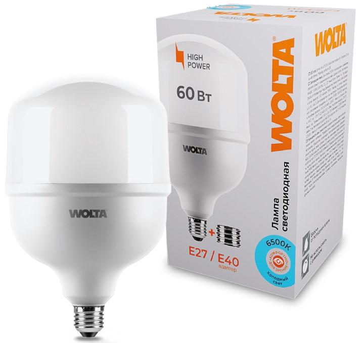 

Лампа светодиодная WOLTA 25WHP60E27/40 60Вт 6500К Е27/Е40, 25WHP60E27/40