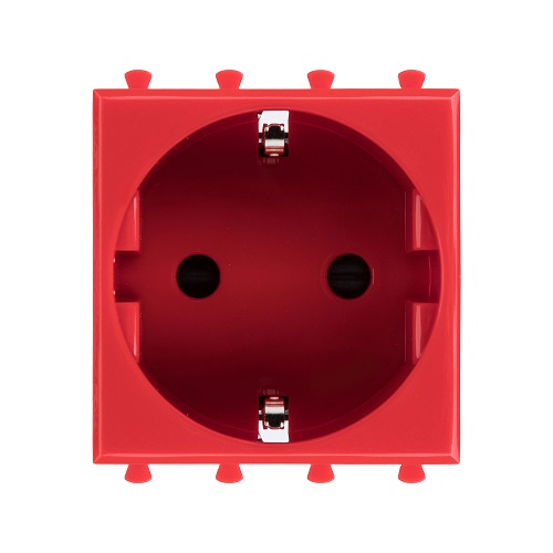 

Розетка DKC 4401002 модульная, 2P+E, с з/ш, "Красный квадрат", 2 модуля, "Avanti", 4401002