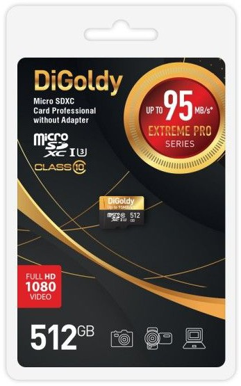 фото Карта памяти microSDXC 512GB DiGoldy DG512GCSDXC10UHS-1-ElU3 w в Волгограде