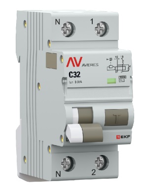 

Автомат дифференциальный EKF rcbo10-1pn-32C-30-ac-av DVA-10 1P+N 32А (C) 30мА (AC) 10кА AVERES, rcbo10-1pn-32C-30-ac-av