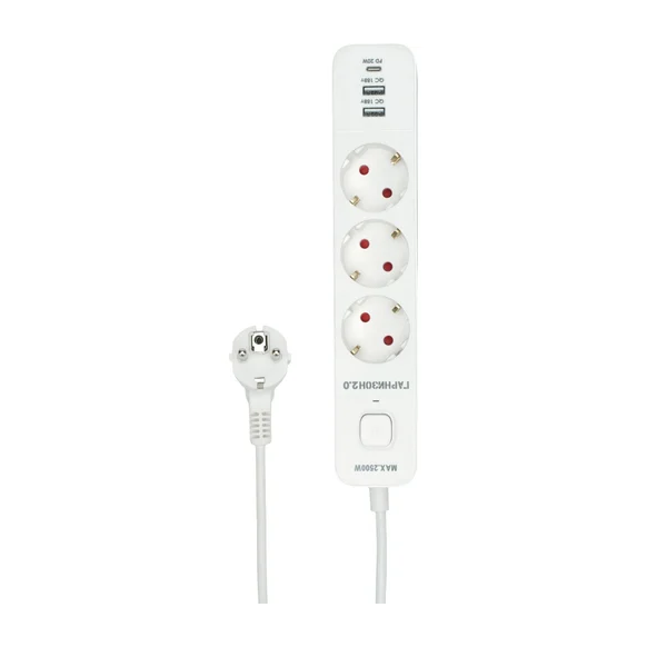 

Сетевой фильтр Гарнизон EPS-3-CU2-W-2 2.0 Мультипорт 3р, 10А, 1xType-C PD, 2хUSB QC, 2м, ур.защиты 2+, белый, пак, EPS-3-CU2-W-2