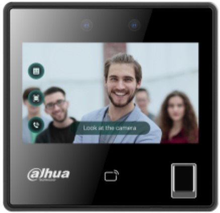 

Терминал Dahua DHI-ASI3214A-W AI доступа с распознаванием лиц и отпечатков пальцев с Wi-Fi 4,3-дюймо, DHI-ASI3214A-W