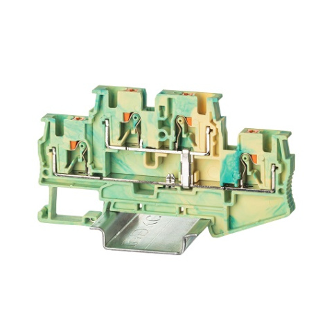 Изображение товара Клемма заземления DKC VPRTT-4-PE-YG двухуровневая с Push-in зажимом