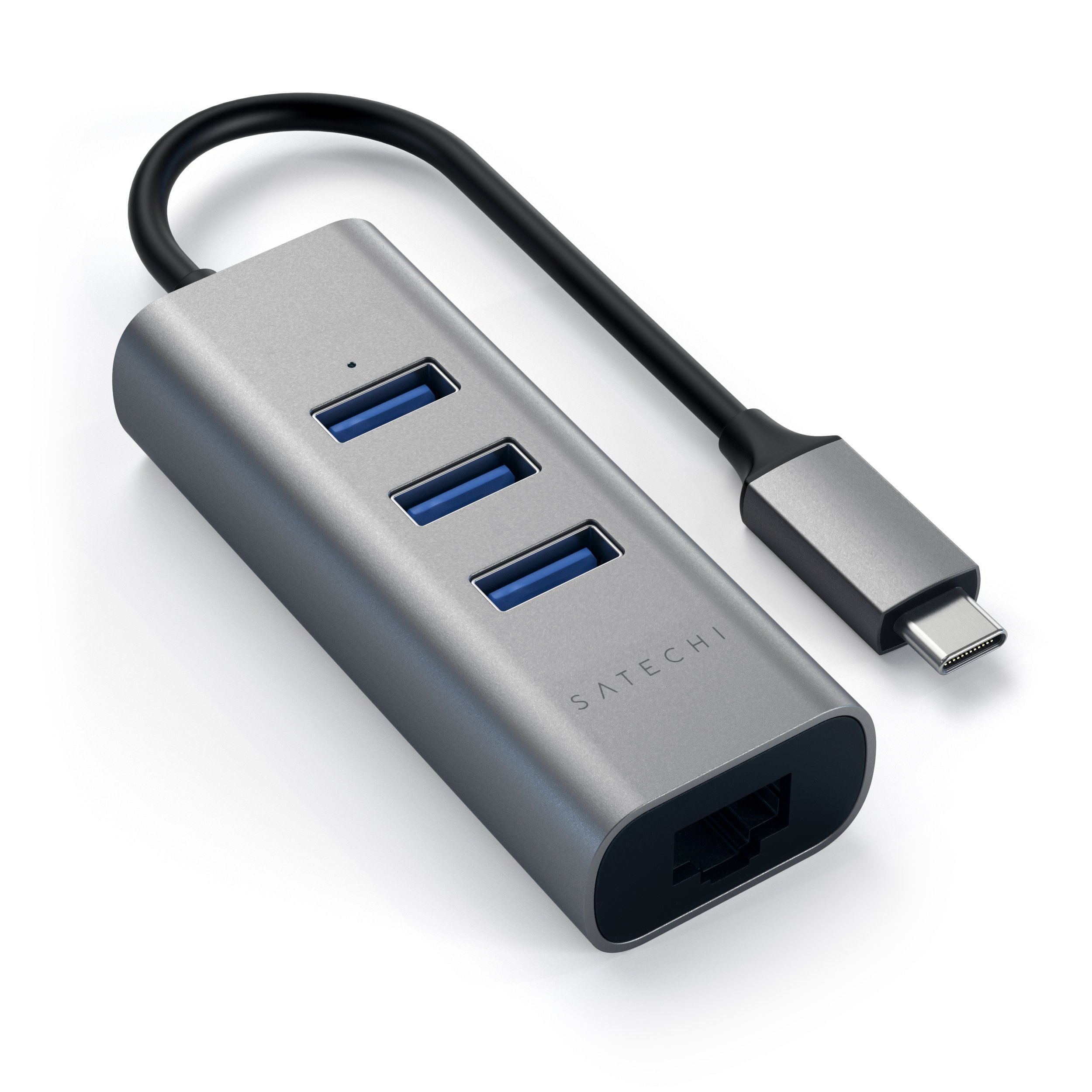 

Концентратор Satechi ST-TC2N1USB31AM Type-C 2-in-1 USB 3.0 Aluminum 3 Port Hub and Ethernet Port, серый космос, ST-TC2N1USB31AM