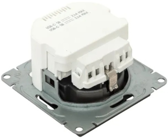 фото Розетка с заземлением с 2 USB  EKF UP1-SOM-111-2USBC в Воронеже