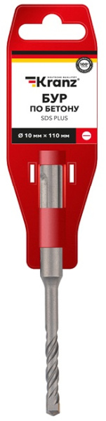Изображение товара Бур по бетону KRANZ 10x110x50 мм SDS plus для мощных перфораторов
