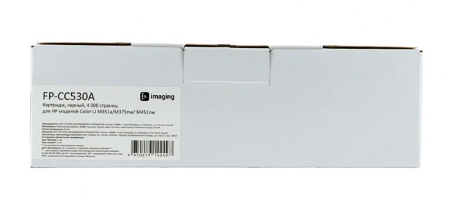

Картридж F+ FP-CC530A черный, 4 000 страниц, для HP моделей Color LJ M351a/M375nw/ M451nw, FP-CC530A