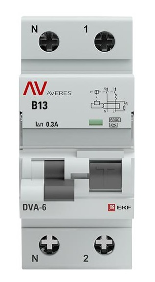 фото Автомат дифференциальный EKF rcbo6-1pn-13B-300-a-av в Красноярске