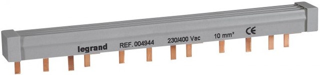 

Гребёнчатая шина Legrand 404944 HX³ 4П, 63А, 10 мм², 12 модулей, вилочное подключение, 404944