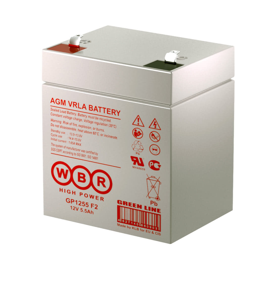 

Аккумулятор WBR GP1255 12В, 5.5Ач, GP1255