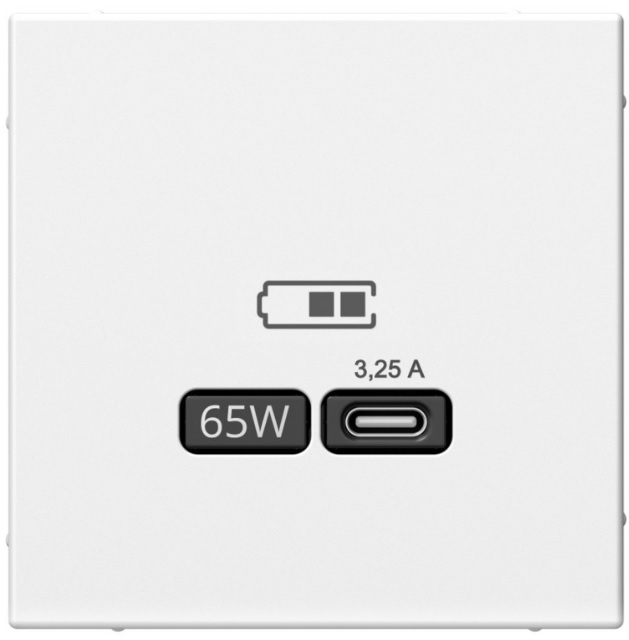 

Розетка USB Systeme Electric GAL001327 ArtGallery тип-С 65Вт высокоскор.заряд. QC, PD, механизм, Лотос, GAL001327