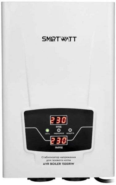 Изображение товара Стабилизатор SmartWatt AVR BOILER 1500RW 1500 ВА для защиты бытовой техники