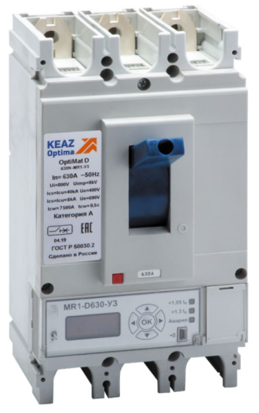 Изображение товара Автоматический выключатель КЭАЗ 279892 3 полюса для переменного тока 400 А