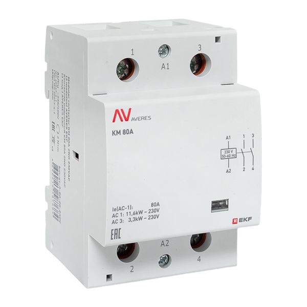 

Контактор модульный EKF km-av-3-80-20-230V КМ 80А 2NО 230VAC (3 мод.) AVERES, km-av-3-80-20-230V