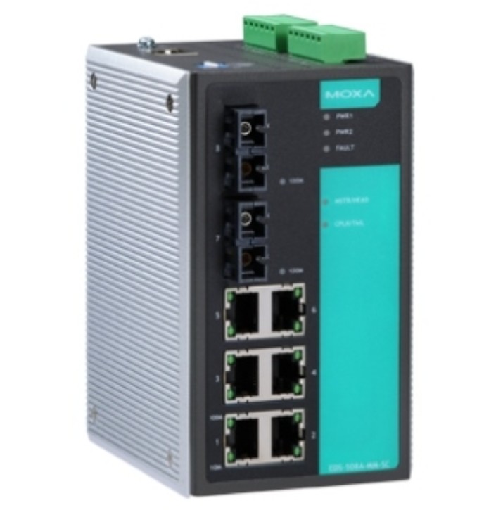 

Коммутатор управляемый MOXA EDS-508A-SS-SC-T 6x10/100 BaseTx, 2 single mode 100Fx, EDS-508A-SS-SC-T