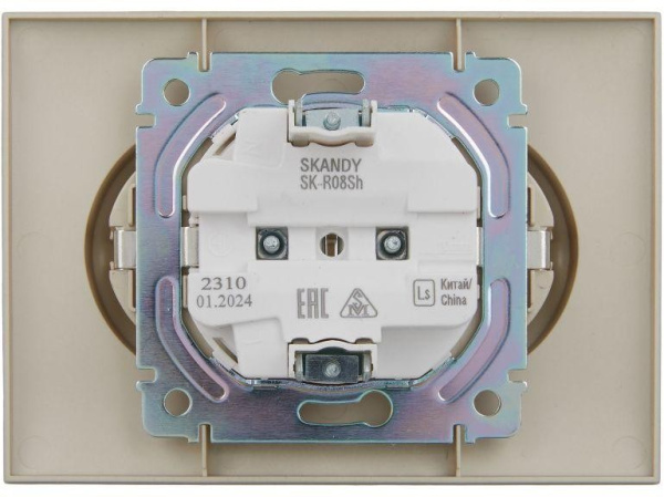 фото Розетка двухместная с заземлением в сборе IEK SK-R21-16-K37-F в Казани