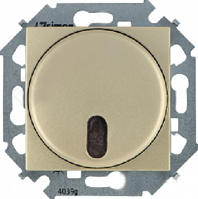 Изображение товара Светорегулятор Simon 1591713-034 серия Simon 15 IP20 500 Вт шампань