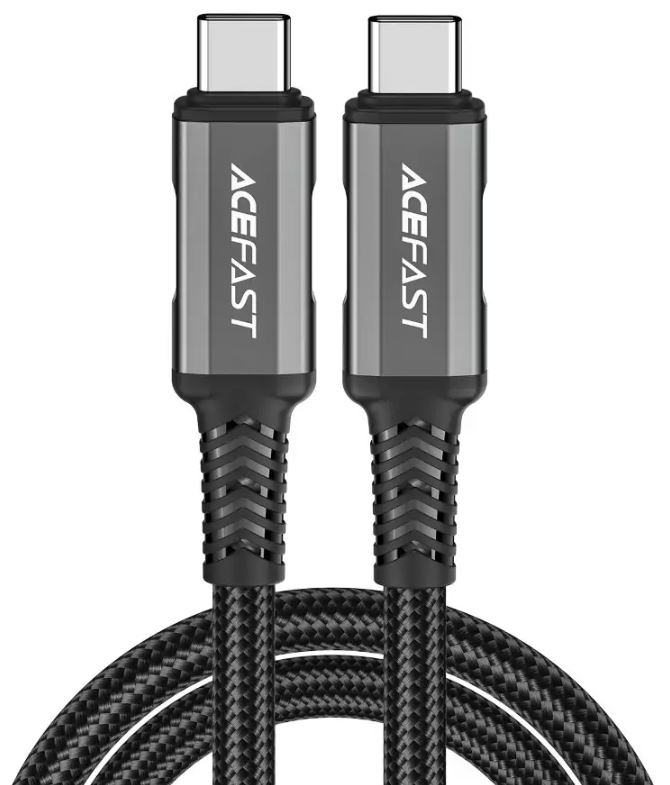 

Кабель ACEFAST C1-09 USB-C to USB-C PD 240W Data (audio/video) Charging Cable цвет: черно-серый, C1-09
