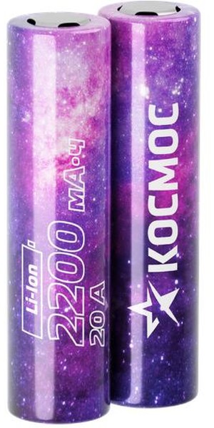 

Аккумулятор Космос KOC18650Li22UL20CS2 литий-ионный, Космос 18650, 2200 мАч, KOC18650Li22UL20CS2