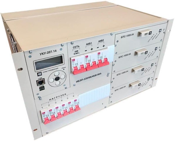 

Источник бесперебойного питания СГЭП ИБЭП-220(380)/48B-80A-4/4(1000)-6U-LAN, ИБЭП-220(380)/48B-80A-4/4(1000)-6U-LAN