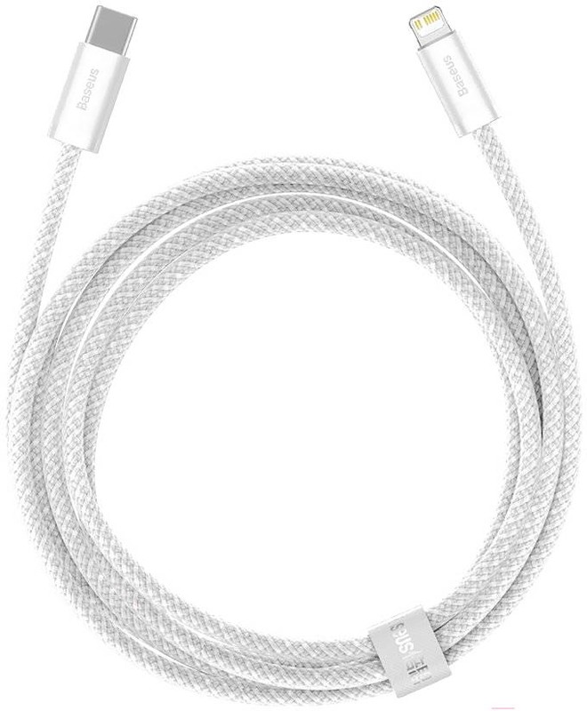 

Кабель Baseus CALD000102 Type-C - Lightning 20W, в оплётке, 2m white, CALD000102
