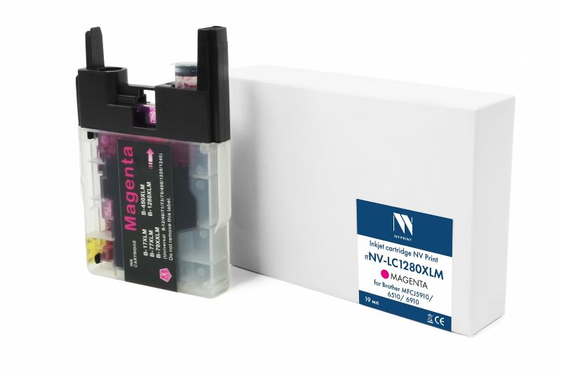 

Картридж NVP NV-LC1280XLM струйный LC-1280XLM Magenta для Brother MFCJ5910/6510/6910 (19 мл) совместимый, NV-LC1280XLM