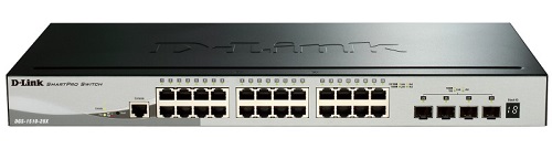 

Коммутатор D-link DGS-1510-28X/A1A SmartPro 24x10/100/1000Base-T,4x10GBase-X SFP+, Stackable, DGS-1510-28X/A1A