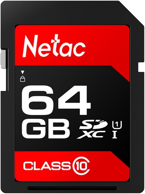 

Карта памяти 64GB Netac NT02P600STN-064G-R SDHC Class 10 UHS-I U1 P600, NT02P600STN-064G-R