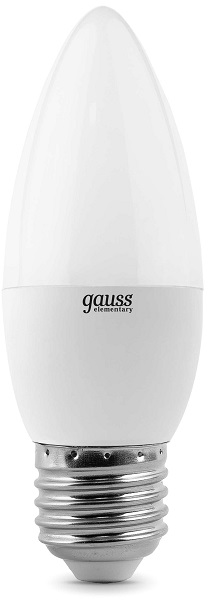

Лампа светодиодная Gauss 33226 LED Elementary Свеча 6W E27 450lm 4100K, 33226