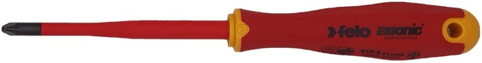 

Отвертка диэлектрическая Felo 41729390 Ergonic крестовая +/- E-SLIM Z 2X100, 41729390