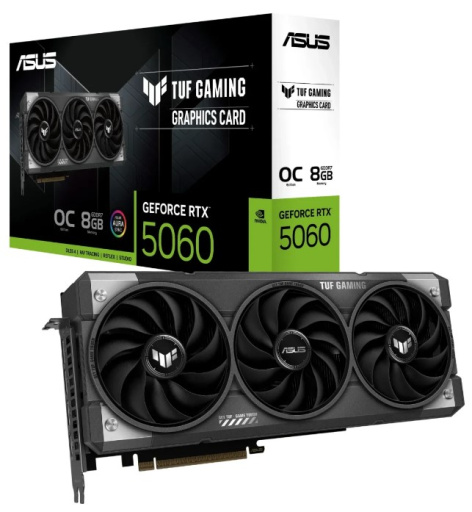 фото Видеокарта ASUS GeForce RTX 5060 TUF GAMING OC (TUF-RTX5060-O8G-GAMING) в Екатеринбурге